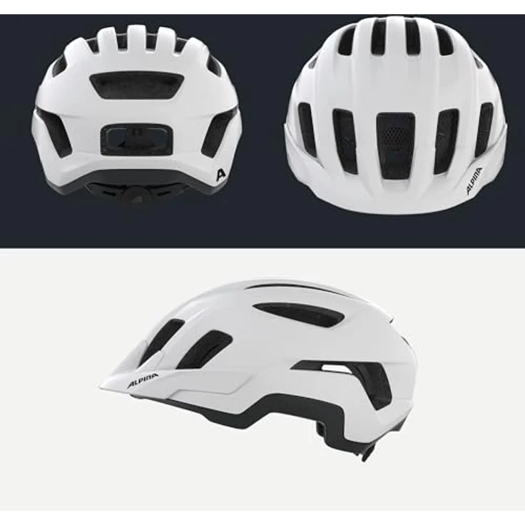 ALPINA Trekking-Fahrradhelm Paranus, weiß, mit stoßabsorbierender EPS-Innenschale und großer Luftzirkulation – Bild 4