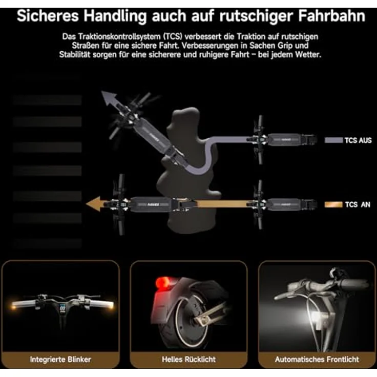 NAVEE ST3 PRO E-Scooter ABE Zertifiziert - 450W 75KM Vierfachaufh?ngung-Federungssystem – Bild 4