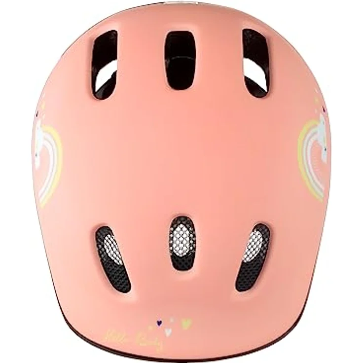Polisport Babyhelm Happy Rainbow, Unisex, justierbar, XXS (44-48 cm), rosa, für Kleinkinder von 9 Monaten bis 2 Jahren, robust und sicher – Bild 5