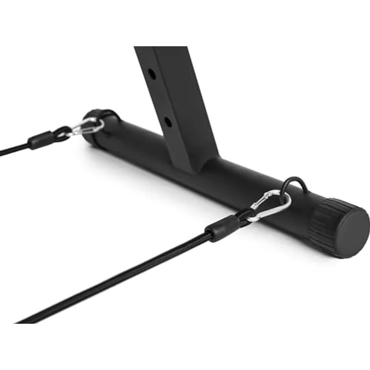 ZIPRO Sit Up Bank Slant, Fitnessbank mit 5-Fach verstellbaren Rückenlehne, Trainingsbank mit 2 Seilen, Belastung 200kg, Winkelverstellung 20-30 Grad – Bild 4