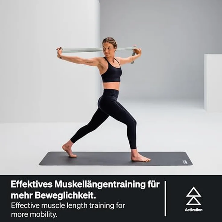 BLACKROLL® Stretch Band 100 cm, Flexibles Gymnastikband für Mobilitätstraining, hautfreundliches Material, ideal für Yoga, Balanced Green, Made in Germany – Bild 2