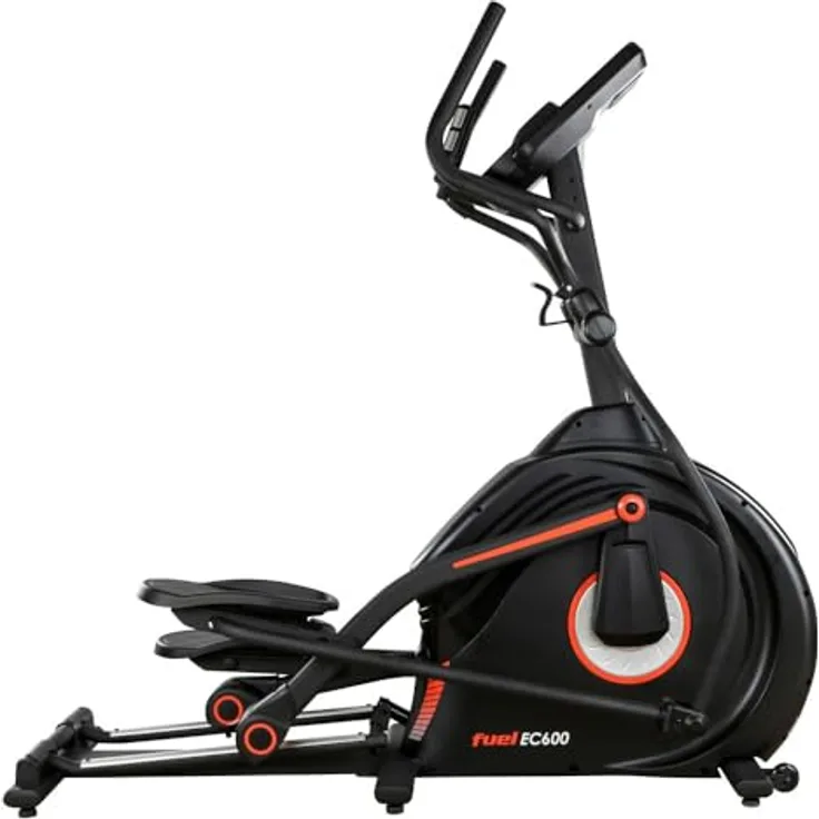 Fuel Fitness EC600 Crosstrainer mit Steigung – Ellipsentrainer, 50cm Schrittlänge, App-kompatibel, 30 Programme, bis 150kg, Tablet-Halterung
