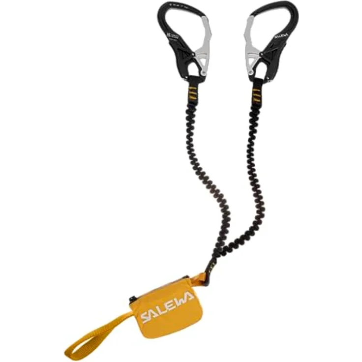 SALEWA Ergo Tex Klettersteigset, Kompaktes ergonomisches Set mit Ergotec 30 Karabinern und elastischen Lastarmen aus abriebfestem Gewebe