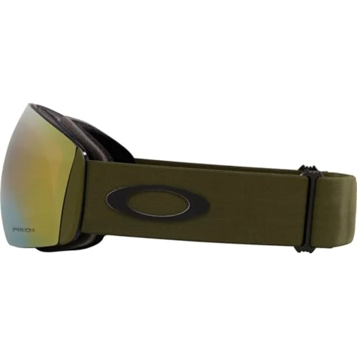 Oakley Flight Deck, Goldene Schneebrille mit dunkler Bürste, rahmenloser O-Rahmen und Ridgelock Objektivwechselsystem – Bild 2