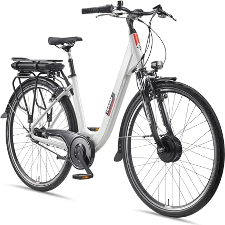 Telefunken City E-Bike für Herren und Damen | Elektrofahrrad 28 Zoll | 7-Gang Nabenschaltung | 250 W Frontmotor | 468 Wh Akku | Schwarz – Bild 1