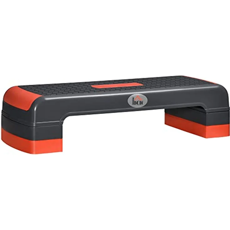 HOMCOM Aerobic-Stepper Steppbrett höhenverstellbar Fitness Heimtrainer mit 3 Stufen (10/15/20 cm) Indoor Outdoor Belastbarkeit bis 150 kg 78 x 28 x 10-20 cm – Bild 1