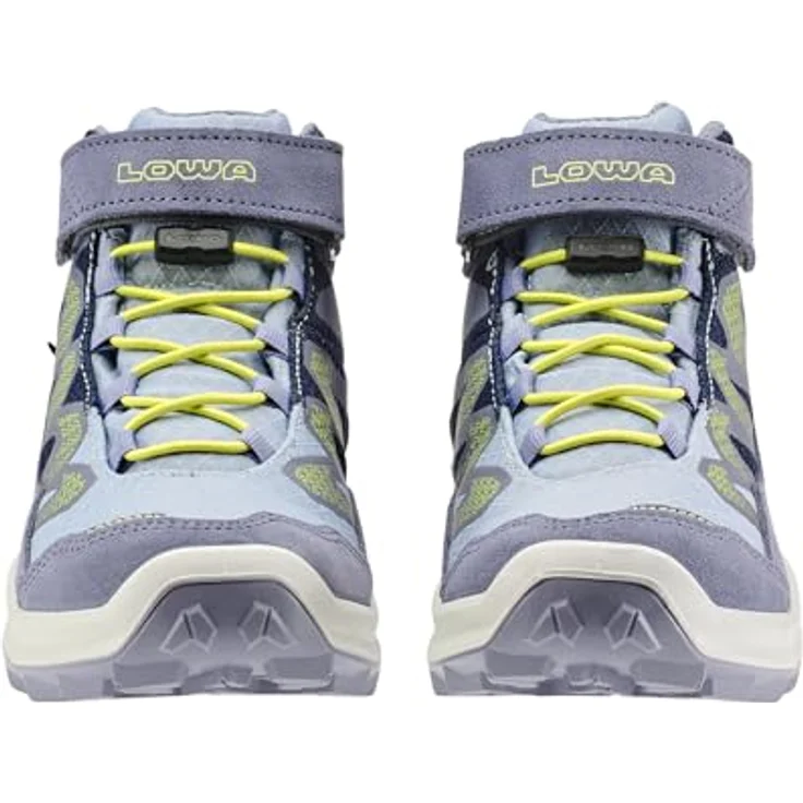 Lowa Maddox Pro Mid GTX Velcro, Kinder-Wanderschuhe aus Veloursleder und Textil mit wasserdichter Gore-Tex-Membran, grau – Bild 3