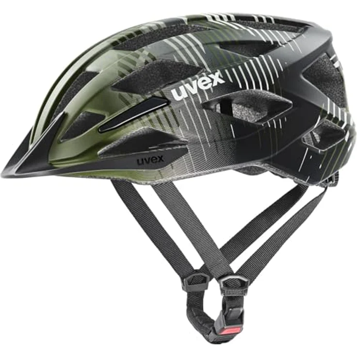 Uvex Air wing 2 cc, Unisex Fahrradhelm in Schwarz und Grün, 50-54 cm, leicht mit integrierter Sonnenblende und guter Belüftung – Bild 1