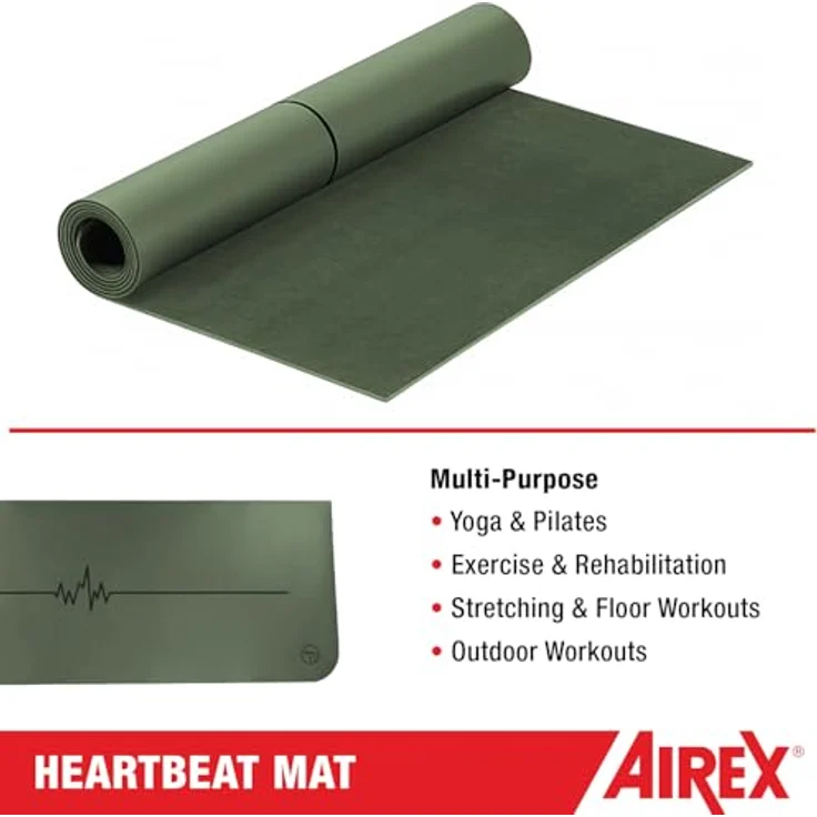 Airex Yoga-Matte Heartbeat, rutschhemmend, warm und bodenkälteisolierend – Bild 3