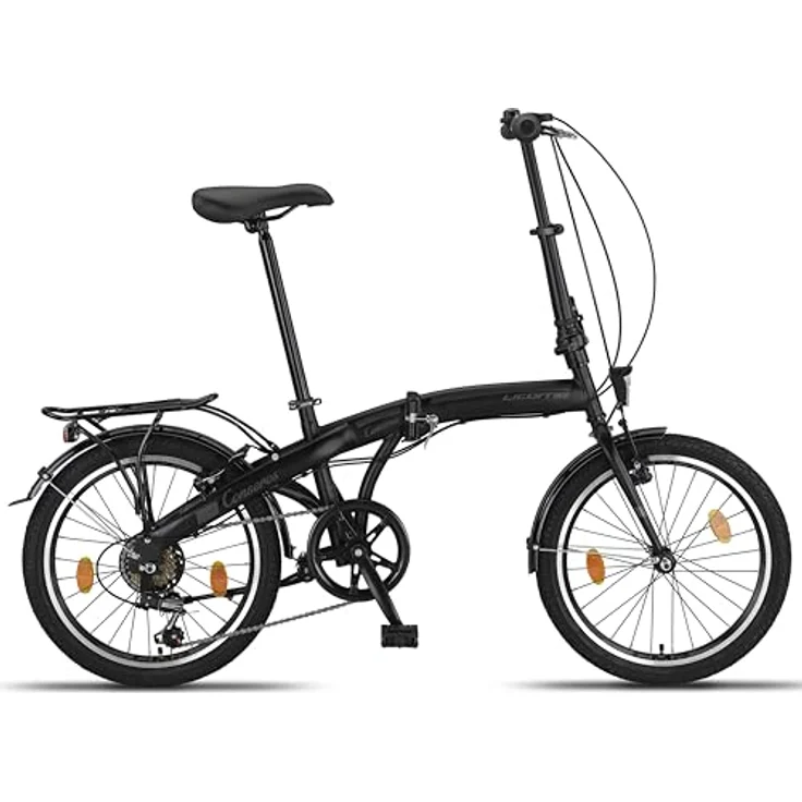 Licorne Bike CONSERES Premium Klapprad 20 Zoll Fahrrad für Herren Damen 6 Gang Schaltung Schwarz - Preisvergleich – Bild 4