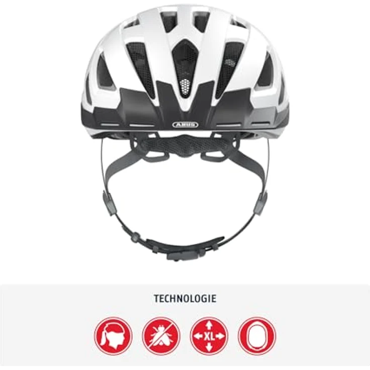 Abus Urban I 3. 0 Fahrradhelm - Polarweiß 61 - 65 cm – Bild 3