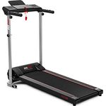 FITFIU Fitness MC-160 - Ultrakompaktes faltbares Laufband, maximale Geschwindigkeit 10km/h mit Pulsmesser, Lauffläche 36x100cm, Leistung 1200w, 12 Trainingsprogramme