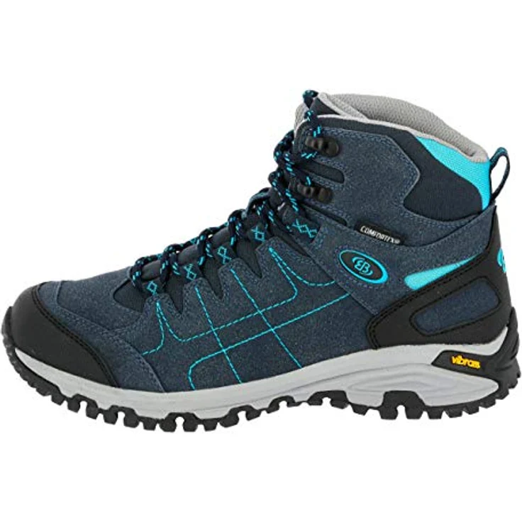 Brütting Damen Wanderschuhe Stiefel aus hochwertigem Leder, normalweite, flach, Schnürverschluss, Größe 40, blau – Bild 2