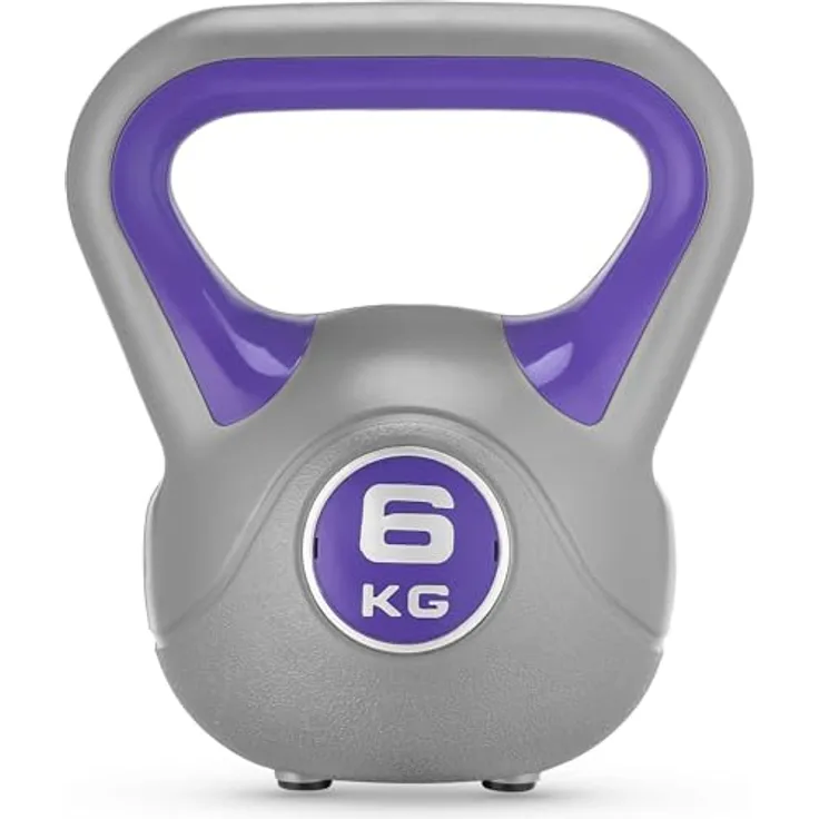 Gymtek Kettlebell Kugelhantel - Hantel für Kraft-Training - Krafttraining Fitness Gymnastik - Workout Gewicht – Muskelzuwachs - Ergonomischer Griff - Fitnessstudio zu Hause - 6kg