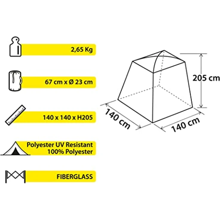 Brunner Kabinenzelt, Kuppelzelt für 1 Person mit einfachem Aufbau, 100% Polyester, kompaktes Packmaß, 2.65 kg – Bild 13