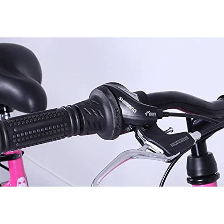 Talson 26 Zoll Mädchenfahrrad 21-Gang Shimano Schaltung mit Beleuchtung nach STVO Rosa Doppelrahmen, Cityrad - Preisvergleich – Bild 2