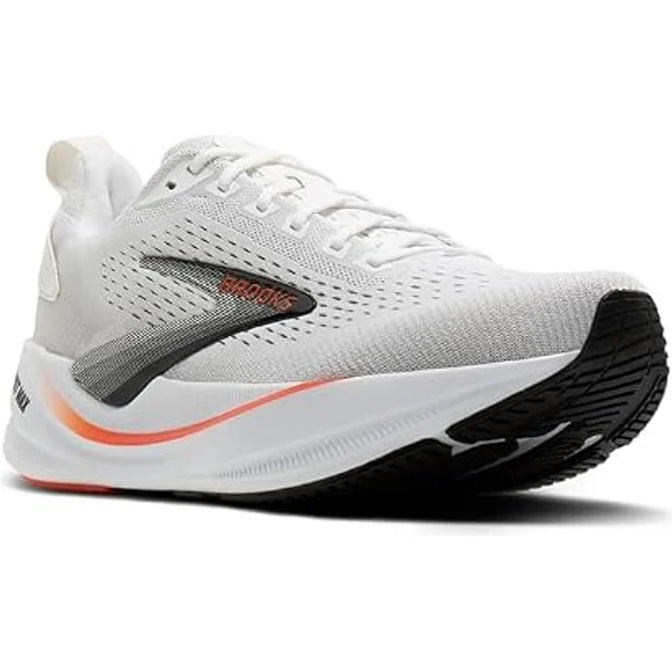 Brooks Ghost Max 4, Neutrale Allround-Laufschuhe mit DNA LOFT-Mittelsohle, White/Red/Black, Größe 42 – Bild 2