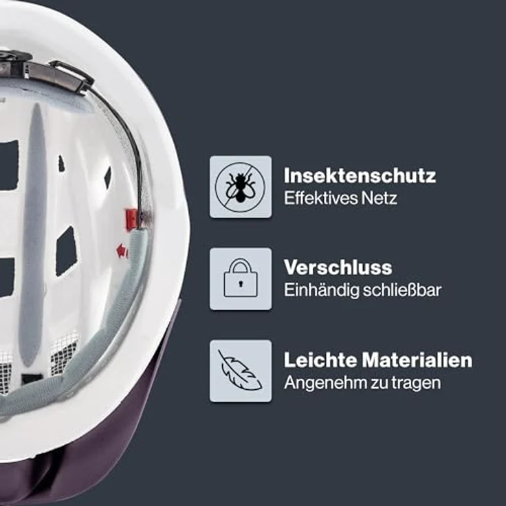 Uvex Sports i-vo 3D Velohelm, verstellbar von 52 bis 57 cm, mit Sonnenblende und Fliegengitter, violett – Bild 3