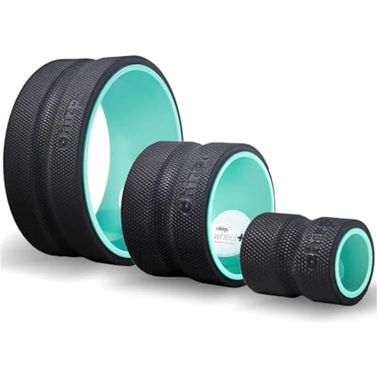 Chirp Chirp Wheel+ Rückenrolle Foam Roller Set 3er Pack, 4, 6 & 10 Zoll, ergonomisches Design für tiefe Muskulaturmassage und Regeneration