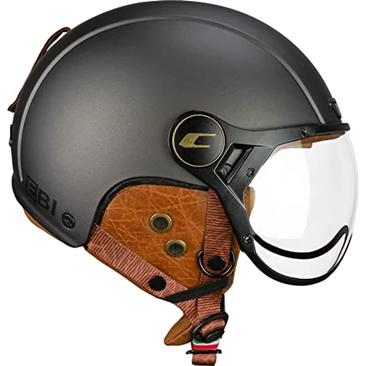 CGM EBI Skihelm für Erwachsene, Graphit satiniert, Doppelte Zertifizierung (CE EN1078 & CE EN1077), Größe M (57-58cm) – Bild 1