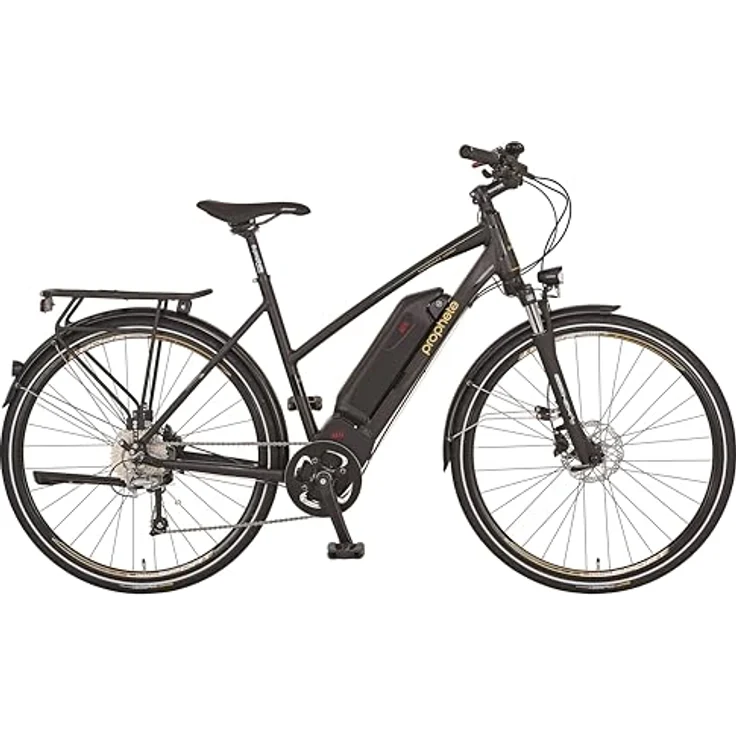 Prophete Entdecker Esport 28" Elektrofahrrad – 250W AEG Mittelmotor, 140 km Reichweite, 10-Gang Kettenschaltung, hydraulische Scheibenbremsen, 70 Lux LED, proKey Wegfahrsperre, schwarz matt – Bild 1