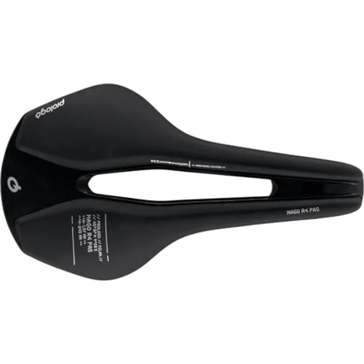 Prologo Nago R4 Pas, Fahrradsattel mit PAS-Technologie und ergonomischem Design, schwarz