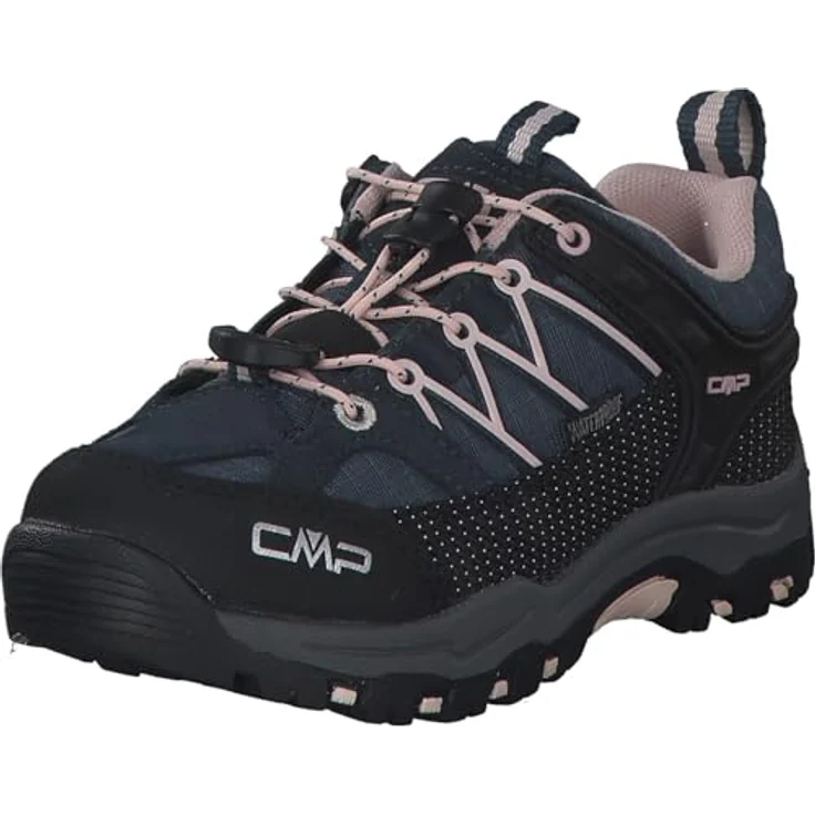 CMP Rigel LOW 3Q54554J Kinder Trekking Schuhe, wasserdicht, isolierend, atmungsaktiv, Leder-Obermaterial – Bild 1
