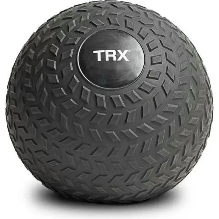 TRX Slam Ball 10 lb / 4.5 kg, sandgefüllter Fitnessball mit rutschfester Oberfläche, schwarz