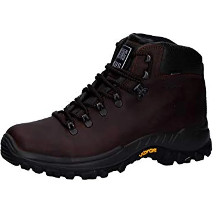Grisport Trekking Schuhe, robuster Wanderschuh aus Fettleder, braun, Gr. 45, mit wind- und wasserabweisendem Sympatex-Innenfutter und griffiger Vibram®-Sohle – Bild 1