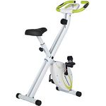 Ultrasport F-Bike, F-Rider Basics, Fahrradtrainer, Fitnessfahrrad LCD Trainingscomputer, Klappbarer Hometrainer, Max. Benutzergwicht 110 kg, Pulsmessung, 8 Widerstandsstufen, Trimmrad, Grün