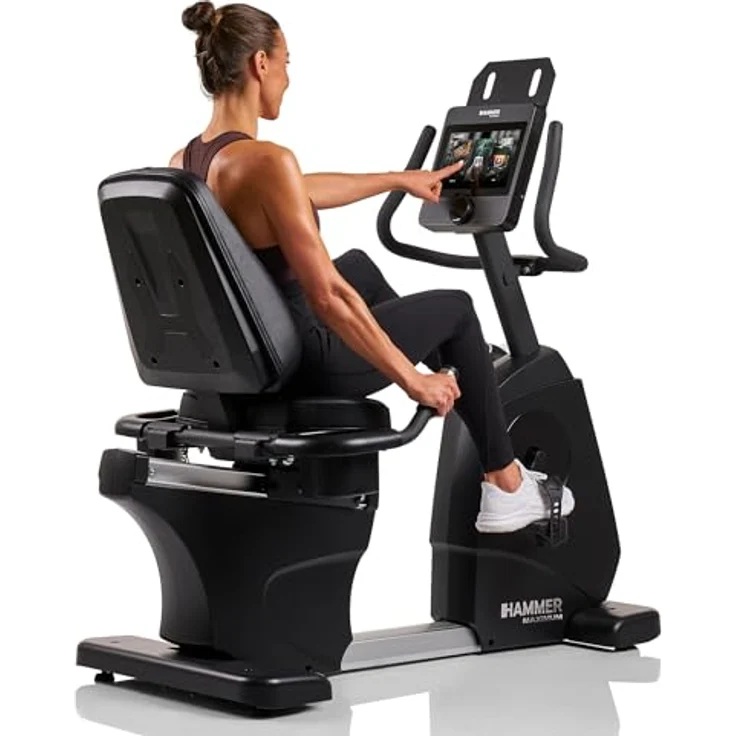 HAMMER Liegeergometer RB 8000 '25, elektrisch, mit TFT-Touchscreen, 17 Trainingsprogramme, 14 kg Schwungmasse, ergonomischer Sitz & Rückenlehne – Bild 9