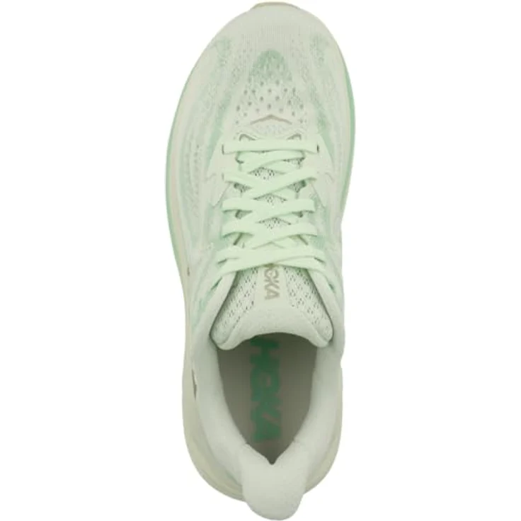 Hoka Clifton 10, Damen Laufschuhe mit optimaler Dämpfung und atmungsaktivem Jacquard-Obermaterial, Grün (38 2/3) – Bild 2