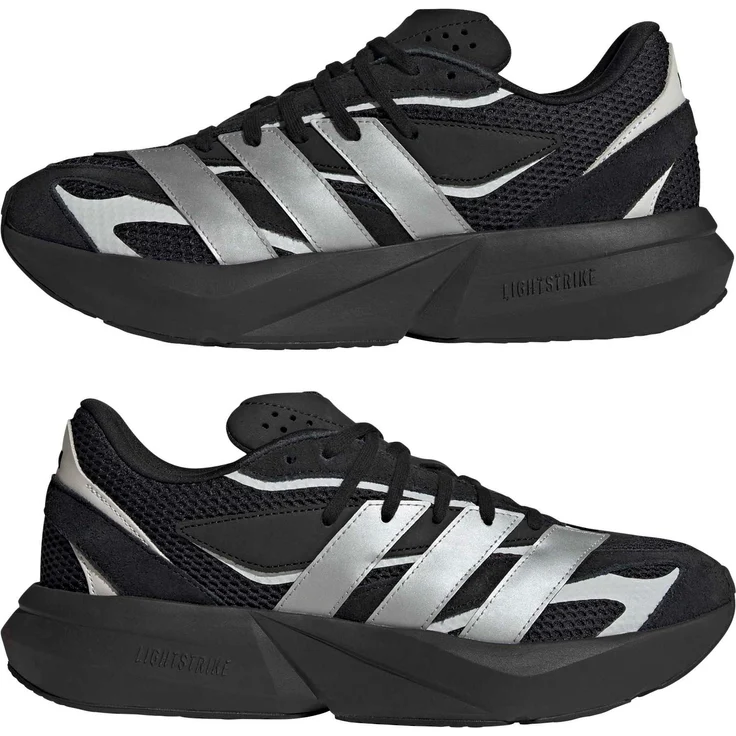 adidas JQ7199_640 Laufschuhe mit Lightstrike Dämpfung, schwarz, Core Black, Matte Silver