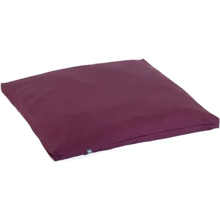 Bodhi Meditationsmatte ZABUTON | ECO Serie | Klassische Yoga Matte mit abnehmbarem Bezug aus 100% Bio-Baumwolle | Meditationsunterlage mit Reißverschluss | 80 x 80 x 7 cm | aubergine - Preisvergleich
