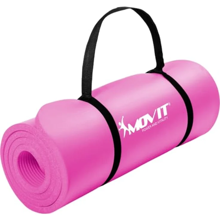 MOVIT® Gymnastikmatte, 3 Größen & 12 Farben, 10/15 mm, rutschfest mit Tragegurt