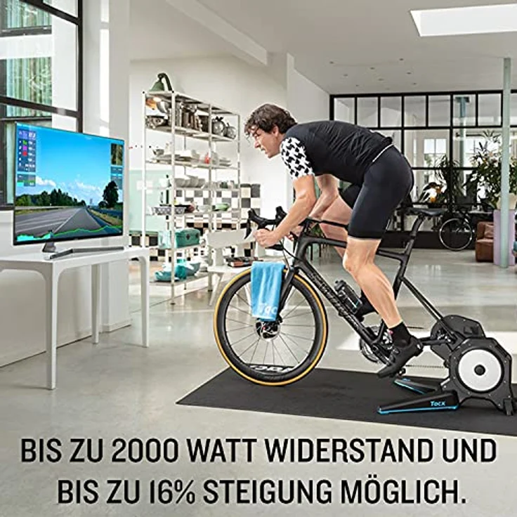 TACX FLUX 2 Smart Trainer – 2000W Widerstand, 16 % max. Steigung, ANT+/Bluetooth Technologie für Zwift, TACX etc., Daten zu Geschwindigkeit/Trittfrequenz/Leistung, realistisch, leise und präzise – Bild 4
