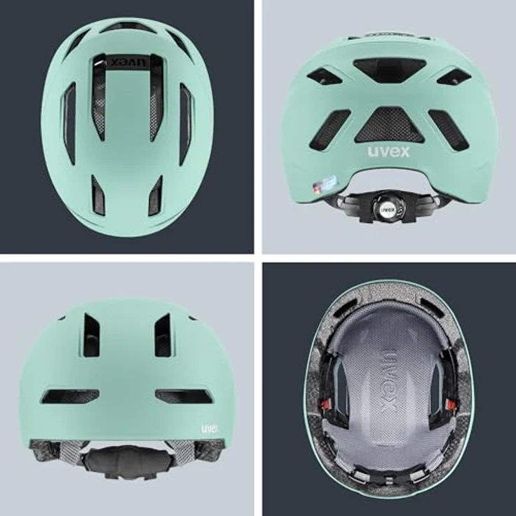 Uvex Urban Planet, Cityhelm in jade matt, Größe 58-61, nachhaltige Hardshell-Technologie mit LED-Option – Bild 4