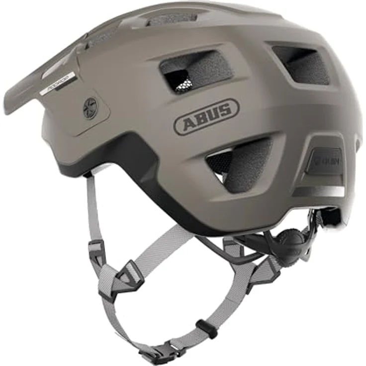 ABUS MTB-Helm MoDrop, robuster Fahrradhelm mit optimaler Belüftung und individueller Passform, Unisex, Grau, S – Bild 4