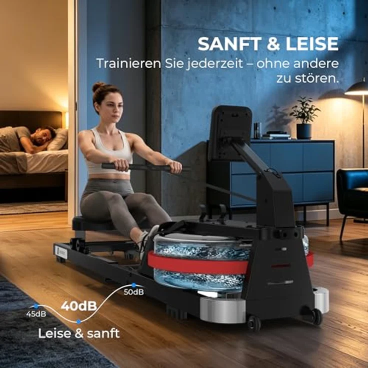 JASPORT RE1 Wasser-Rudergerät klappbar, 14-L-Wassertank, Kinomap-kompatibel, LCD-Display, bis 150 kg belastbar – Bild 5