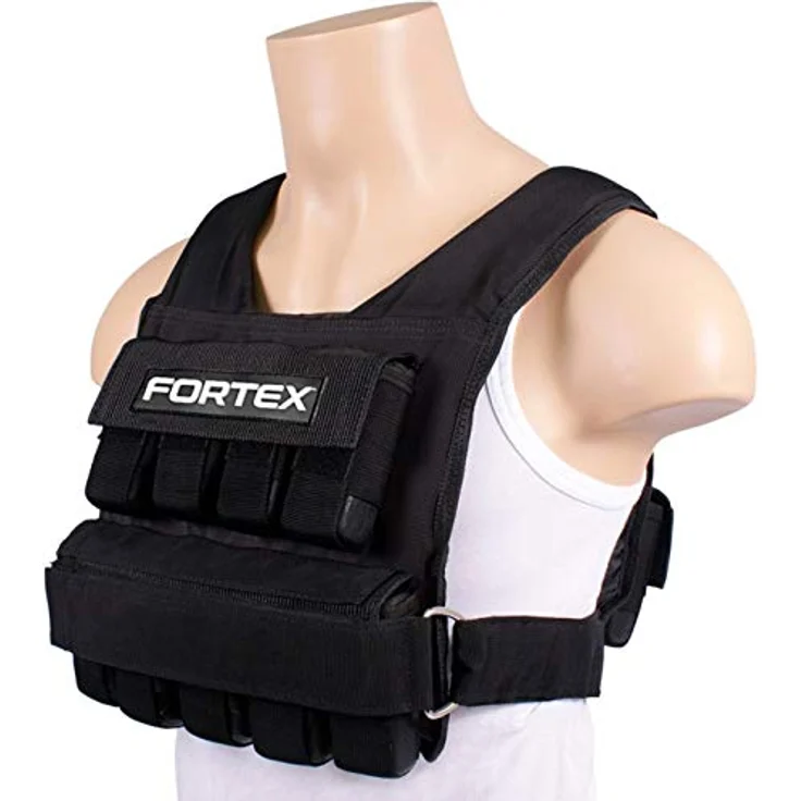 Fortex® Gewichtsweste mit herausnehmbaren Gewichten Größenwahl | Trainingsweste Fitnessweste Sportweste Weighted Vest Laufweste Fitness Weste für Klimmzüge Liegestütze Kniebeuge Laufen – Bild 2