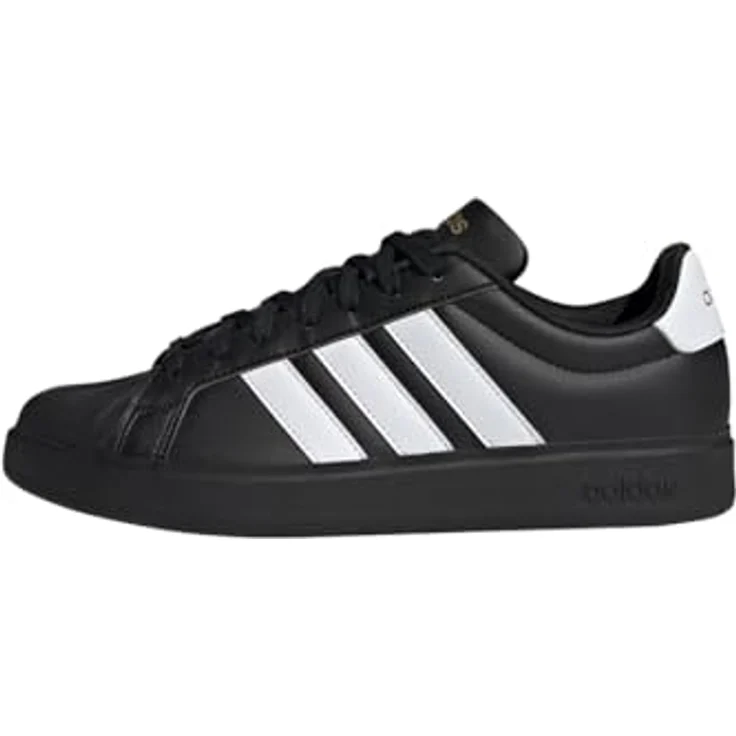 adidas Herren Streettalk Shoes, Synthetik-Obermaterial, regulär geschnitten, Core Black/FTWR White/Matte Gold, 38 2/3 EU – Bild 1