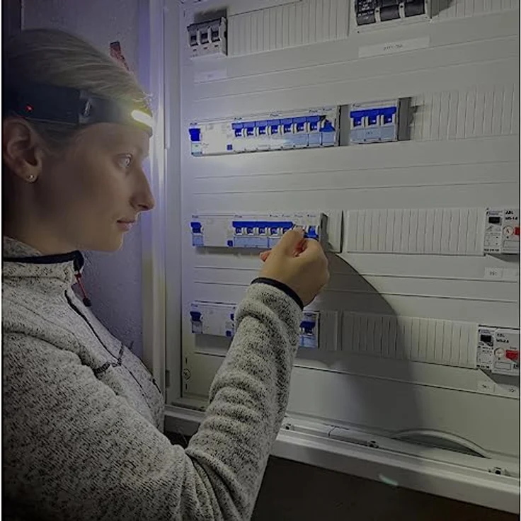TFA Dostmann Stirnlampe LED Lumatic Free, 43.2039.01, superhell, mit rotem Licht, spritzwassergeschützt, schwarz – Bild 3