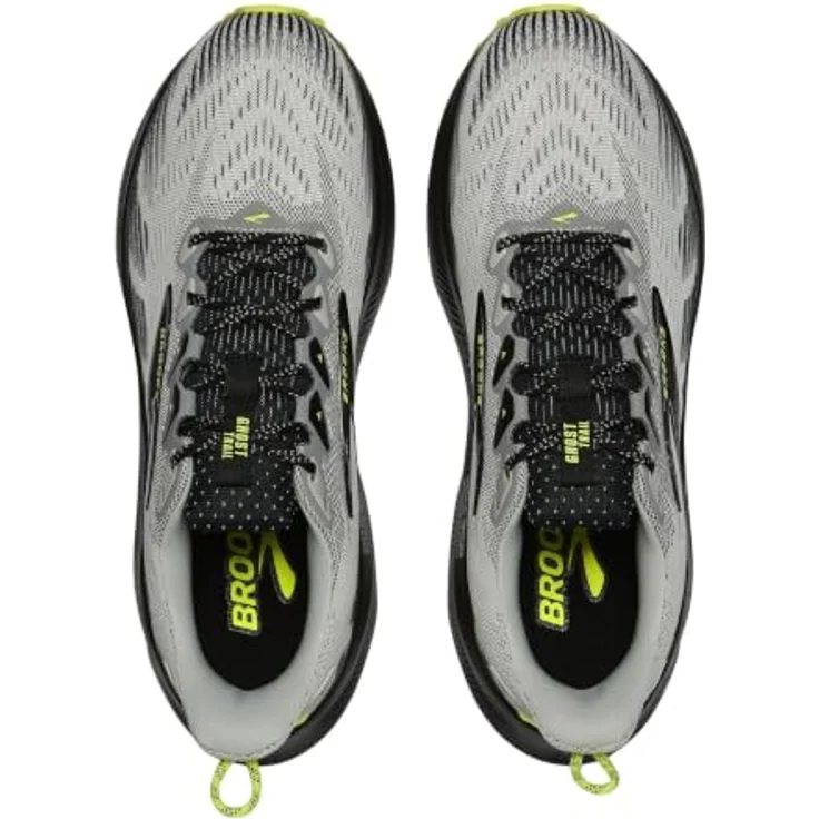 Brooks Ghost Trail Herren Trailrunningschuh, Größe 40.5, Grey/Black/Nightlife, Textil-Obermaterial – Bild 3