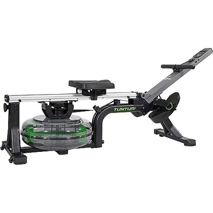 Tunturi Rudergerät R50W Cardio Fit, Rudermaschine mit Wasser, Rowing Machine, Wasserrudergerät, Rudergeraet für Zuhause, Klappbar, Einstellbarer Widerstand, bis 150 kg, mit LCD Computer
