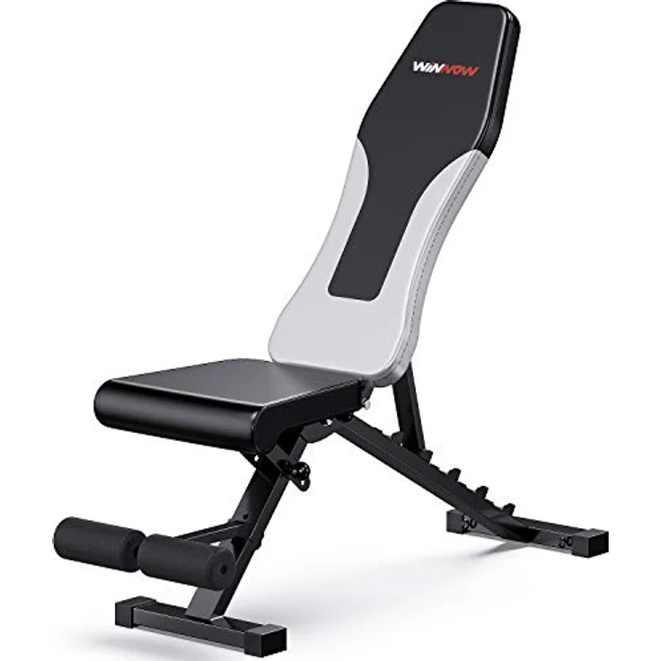 WINNOW Verstellbare Hantelbank Klappbar Heimtraining Fitness Trainingsbank Schrägbank Flachbank Bankdrücken Multifunktion Übung – Bild 1