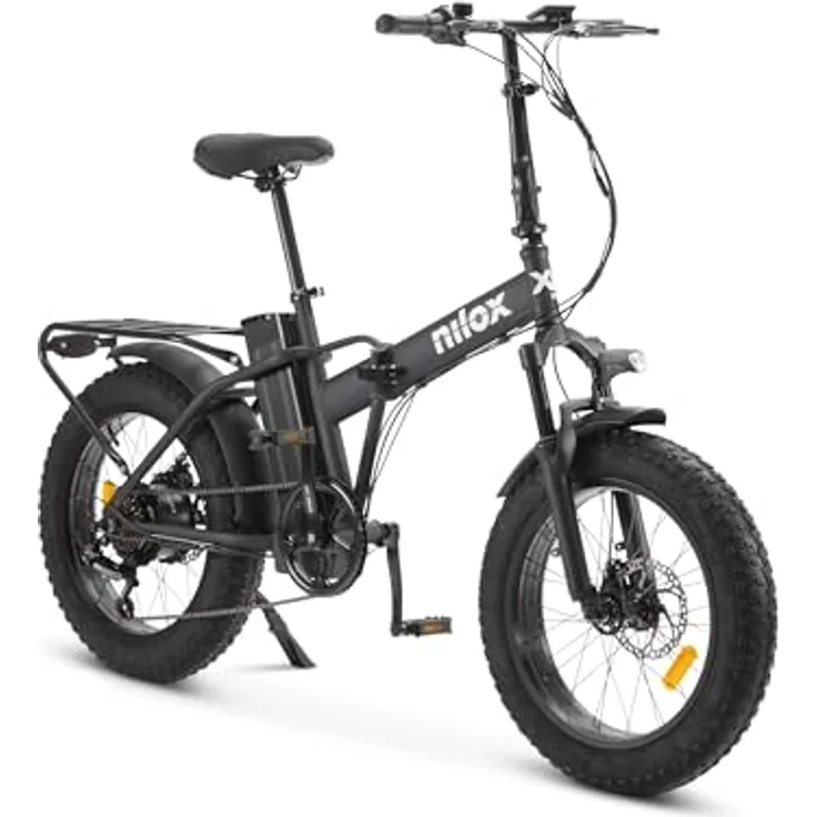 Nilox X8 Pro, E-Bike mit 20-Zoll-Rädern, 13 Ah Batterie, 70 km Reichweite, Tretunterstützung bis 25 km/h, LCD-Display