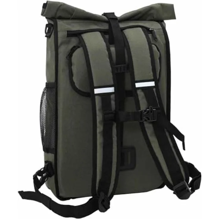 vidaXL Velotasche Gepäckträgertasche, wasserabweisend, 20 Liter Volumen, Rolltop-Verschluss – Bild 8