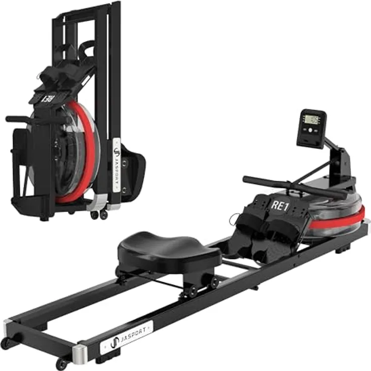 JASPORT RE1 Wasser-Rudergerät klappbar, 14-L-Wassertank, Kinomap-kompatibel, LCD-Display, bis 150 kg belastbar
