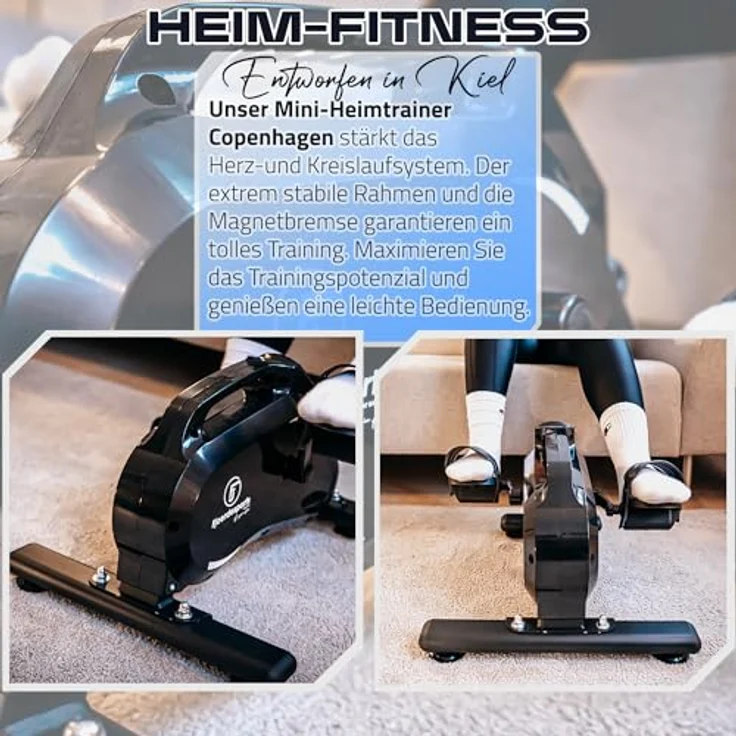 Fjoerdesports Professioneller Arm- und Beintrainer | extra leise & gelenkschonend inkl. Befestigungsgurt | extrem leise und rutschfest | Heimtrainer | Seniorentrainer – Bild 2