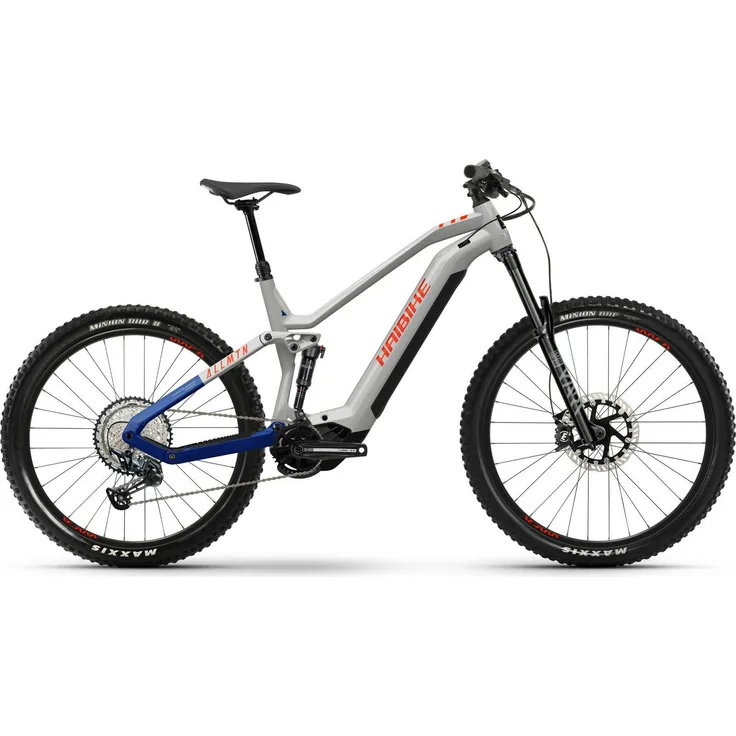 Haibike ALLMTN 7 E-Mountainbike, 720 Wh, 29"/27,5", Yamaha PW-X3 Motor, grau/rot/blau glänzend